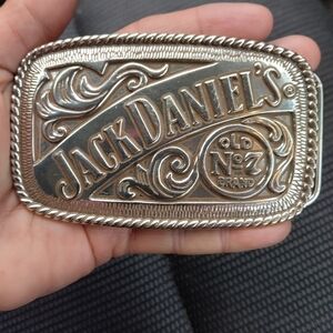 Men's Jack Daniels Old No. 7 Silver Pewter Belt Buckle Whiskey